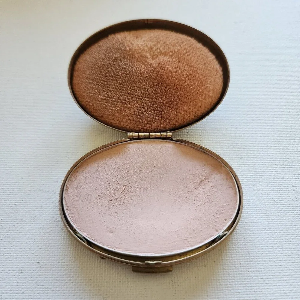 Vintage Compact Germaine Monteil Deep Sunglow Gold Tone